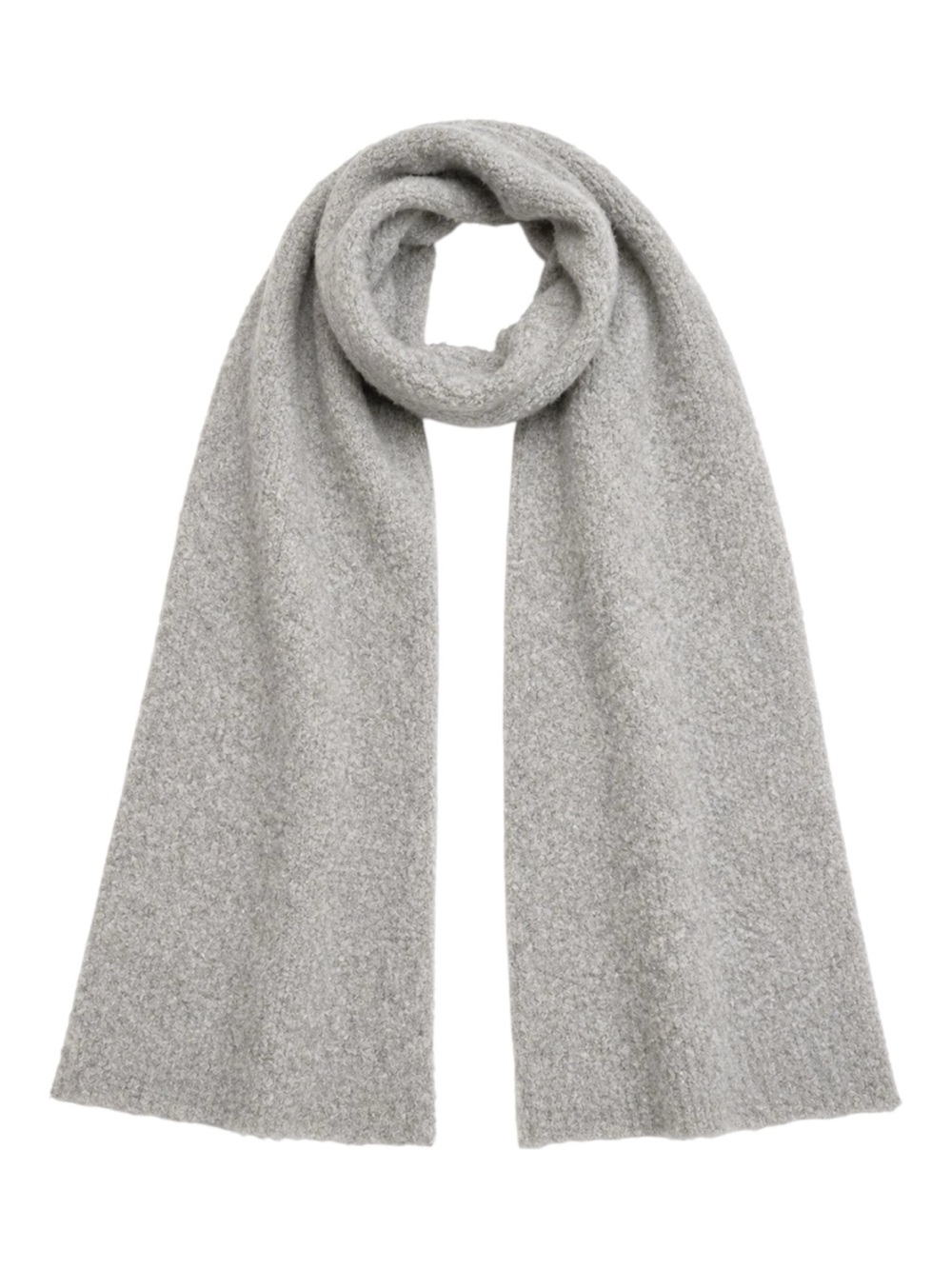 H&M Gray Textured Wool Blend Long Scarf
